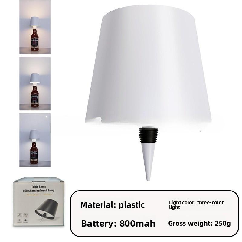 Bar Ambient Light Wine Cork Light LED Bar Restaurant Ambient Desk Light Outdoor Camping Table Decoration Rechargeable Wine Head Night Light