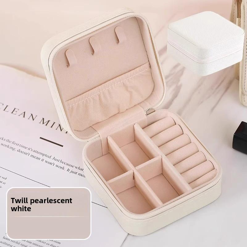 Mini Jewelry Box Storage Box Bag Small Pu Necklace Earrings Stud Earrings Jewelry Box Portable Jewelry Box
